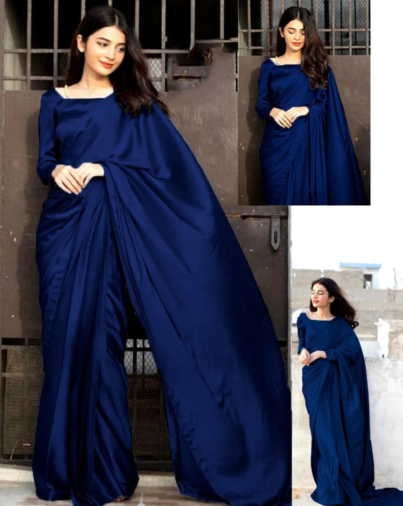 Stylish 7 yards Stitched Silk Saree